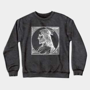 Medieval Christ Engraving - Timeless Spiritual Art Crewneck Sweatshirt